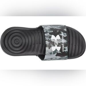 Under Armour Unisex-Child Ansa grey Graphic Slide Sandal